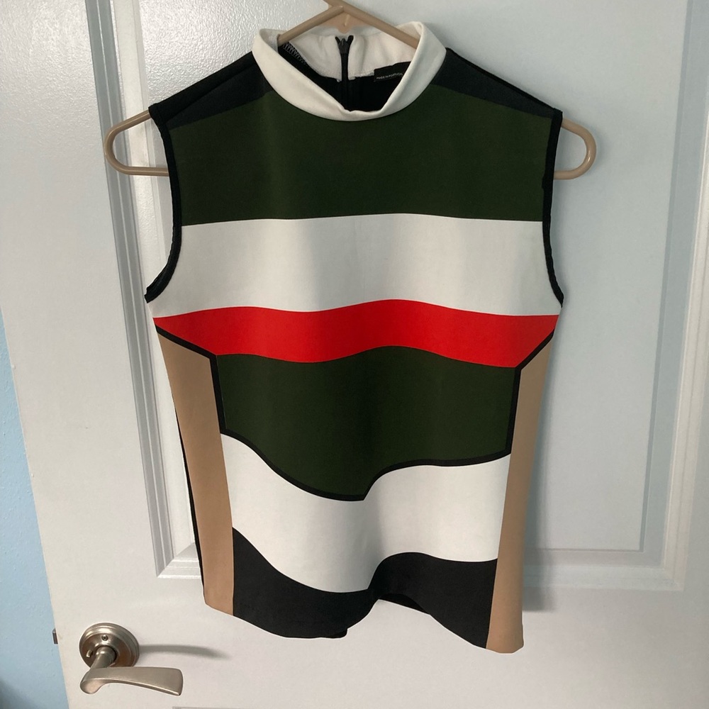 Zara Colorblock Crop Top size S